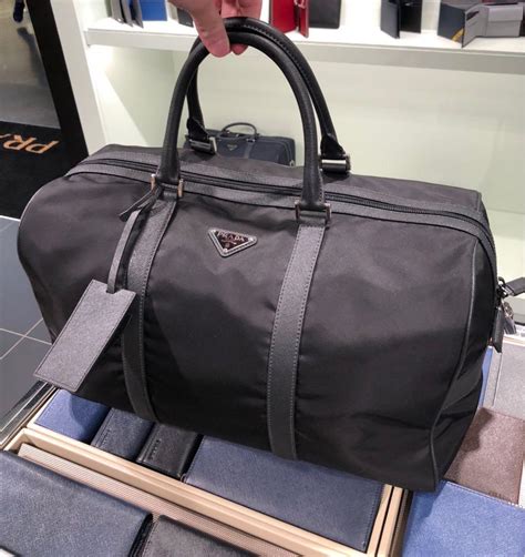 men prada nylon bag|Prada men's duffle bag.